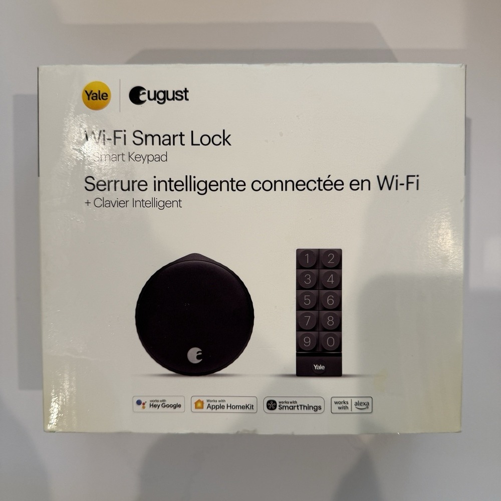 Yale August Wi-Fi Smart Lock + Smart Keypad Bundle Matte Black AUG-SL05-K02 NEW